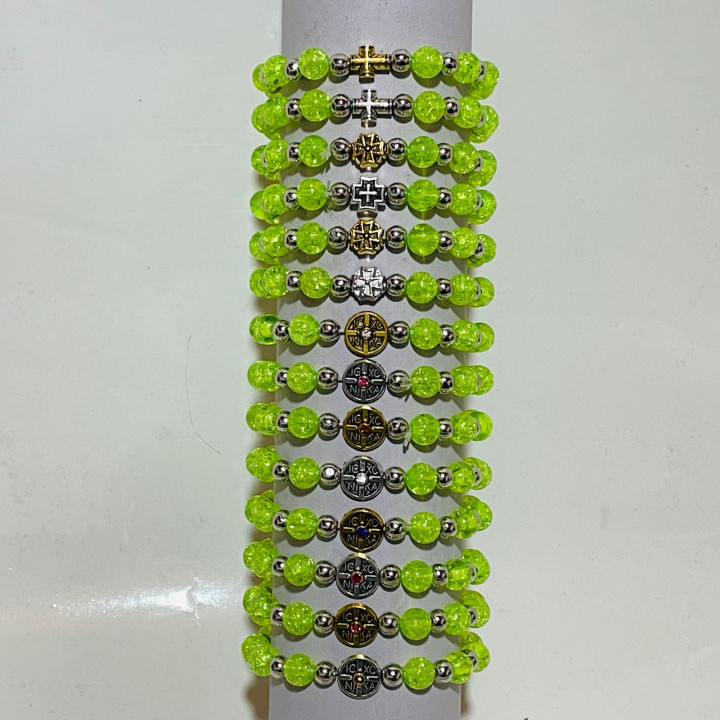 Metanii si bratari religioase | Bratara elastica bile plastic tip rasina | 1394