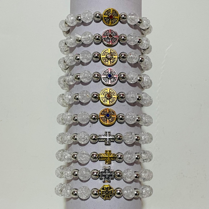 Metanii si bratari religioase | Bratara elastica bile plastic tip rasina | 1394