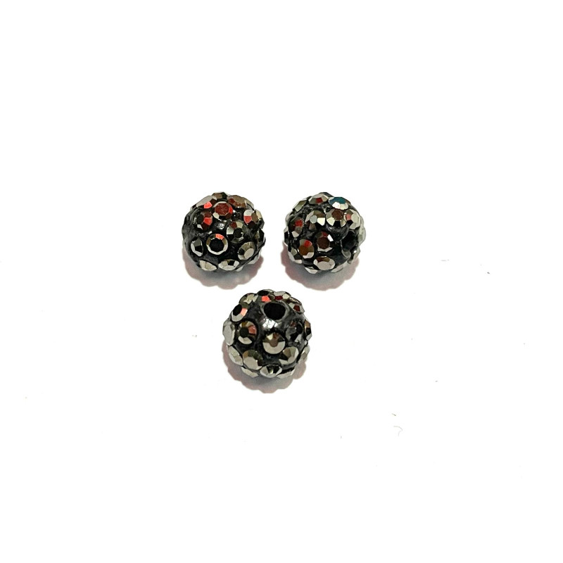 Margele bile Margele bile de trecere din roca pietricele NEGRU si  cod 6565