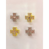 Margele bile Margele cruce de trecere din metal pietricele ARGINTIU AURIU si  cod 6566
