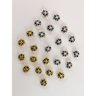 Margele bile Margele cruce de trecere din metal triunghi ARGINTIU AURIU si  cod 6567