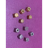 Margele bile Margele cub de trecere din plastic  ARGINTIU AURIU si  cod 6569