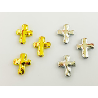 Margele bile Margele cruce de trecere din metal cruce ARGINTIU AURIU si  cod 6570