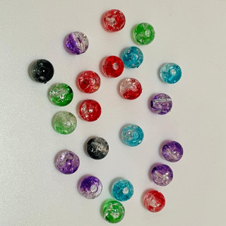 Margele bile Margele bile de trecere din plastic tip rasina MIX CULORI si  cod 6574