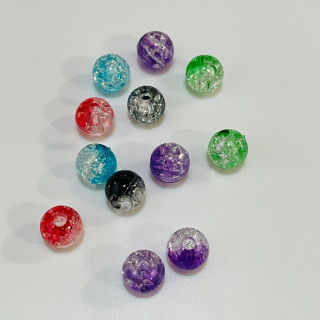 Margele bile Margele bile de trecere din plastic tip rasina MIX CULORI INCHISE si  cod 6577